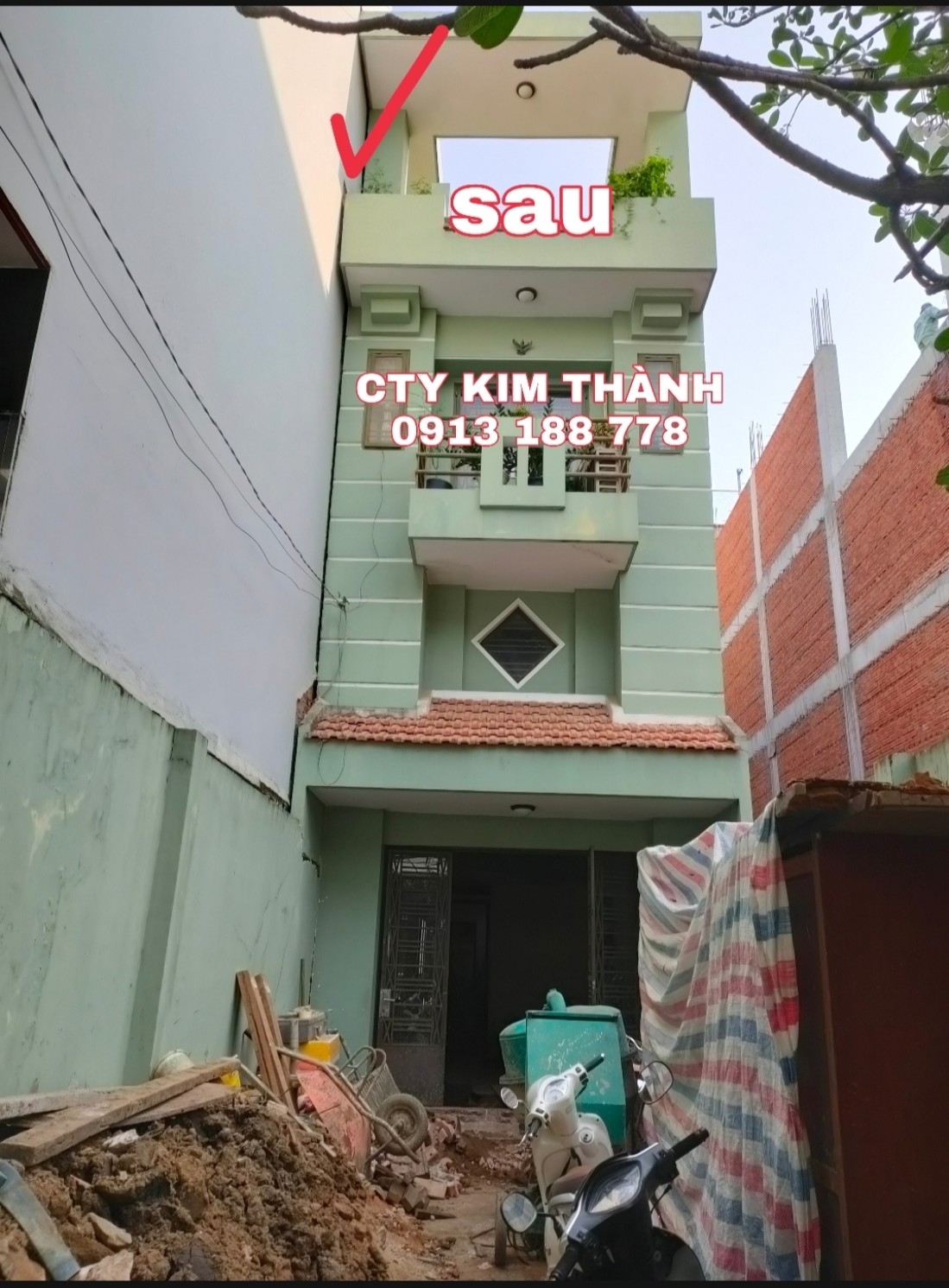 Xử lý nhà nghiêng 
